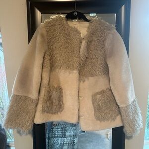 Anthropologie faux fur coat